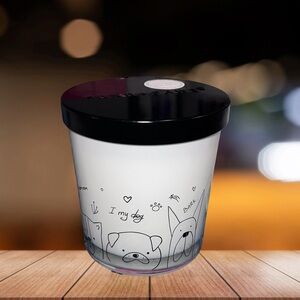 NEW! Sand + Paws Coconut Dog-Themed Candle with Black Lid 11.5 oz